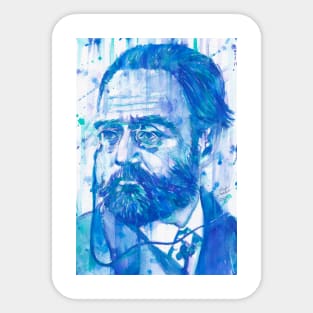 EMILE ZOLA - watercolor portrait .1 Sticker